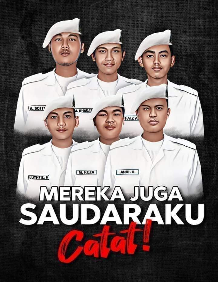 MENOLAK LUPA, MERAWAT INGATAN

KASUS VINA CIREBON SUDAH 8 TAHUN SILAM

KINI DI ANGKAT KEMBALI, DAN DI CARI 3 ORANGN OTAK PEMBUNUHNYA

TERUS BAGAIMANA KASUS TRAGEDI BERDARAH KM 50 ?

AYO ANGKAT KEMBALI, USUT SAMPAI TUNTAS OTAK PEMBUNUH 6 LASKAR FPI

KAMI TIDAK LUPA TRAGEDI KM50