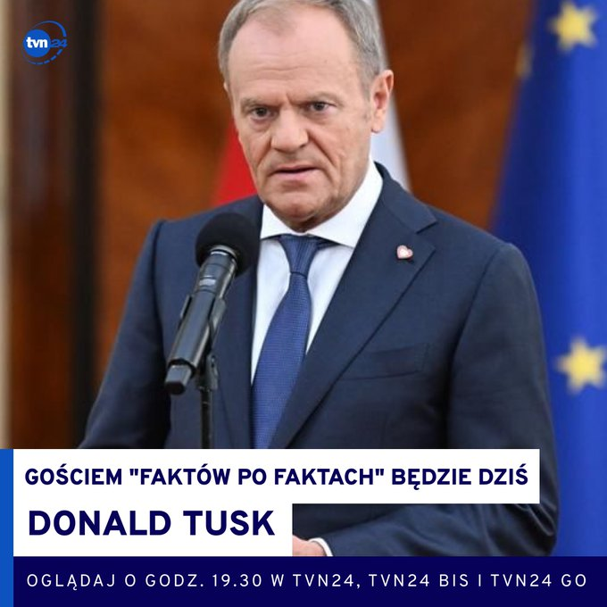 Dziś w #FaktyPoFaktach premier .@DonaldTusk! 

via .@tvn24