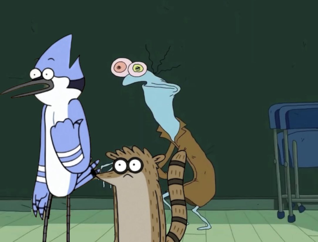 #SmilingFriends #RegularShow “Look Benson, if we don’t smoke weed and play Burnout Revenge for the ps2 that guy is gonna blow up the whole city.”