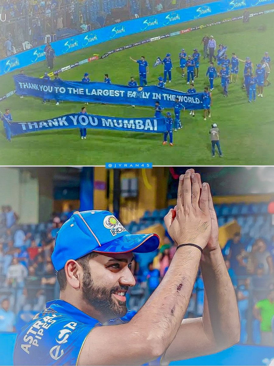 This is how Rohit Sharma used to thank the Mumbai Indians fans for their support at the end of the last match at Wankhede literally every season, But this year you didn't get to see these things because Rohit was not the captain.

So it was never the owner or management of MI, it