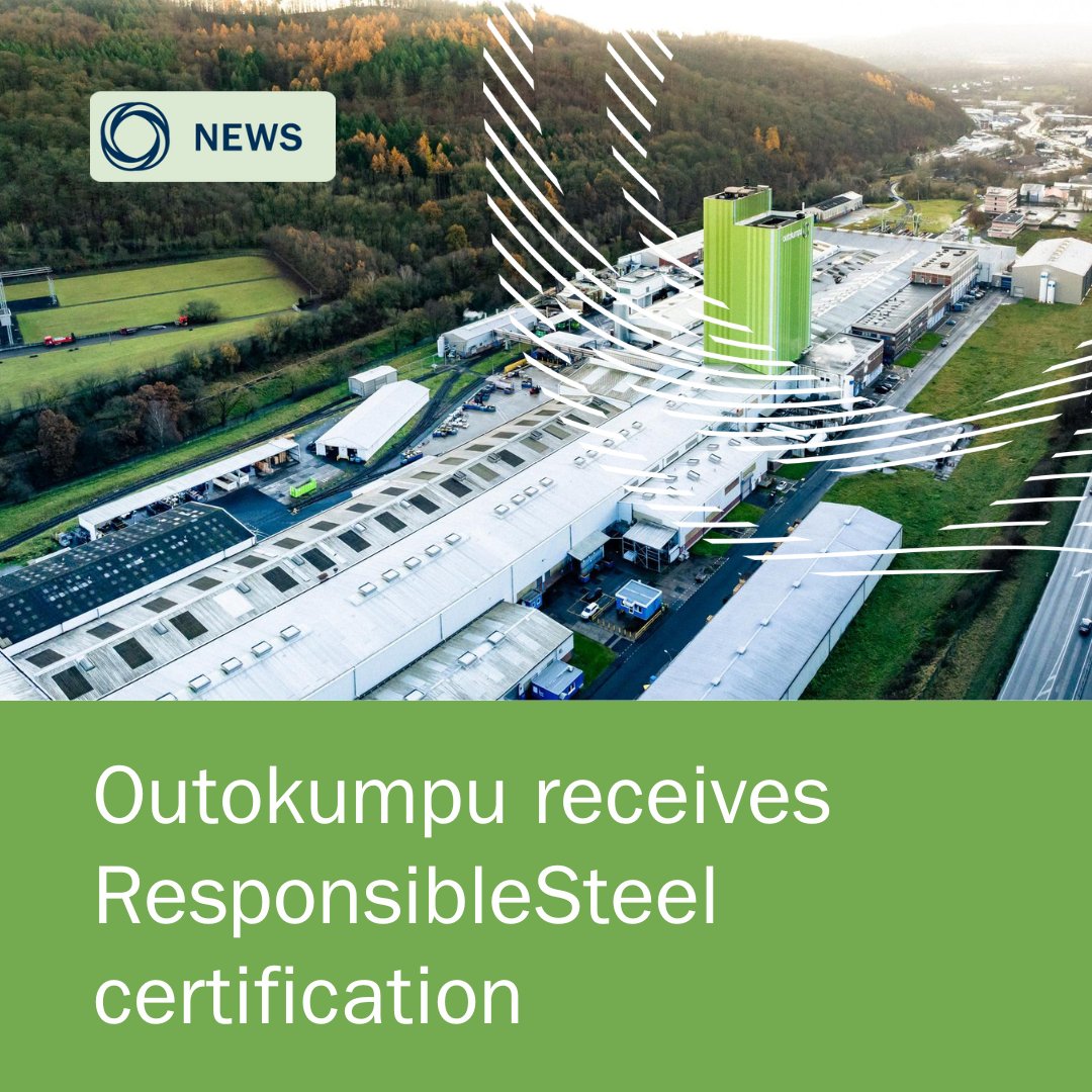 Outokumpu production sites and operations in Europe have been certified by ResponsibleSteel™ as the first steel manufacturer in the Nordics!

ResponsibleSteel has set the global standard for the steel industry on sustainable steel sourcing and production

bit.ly/3yu6Yr1