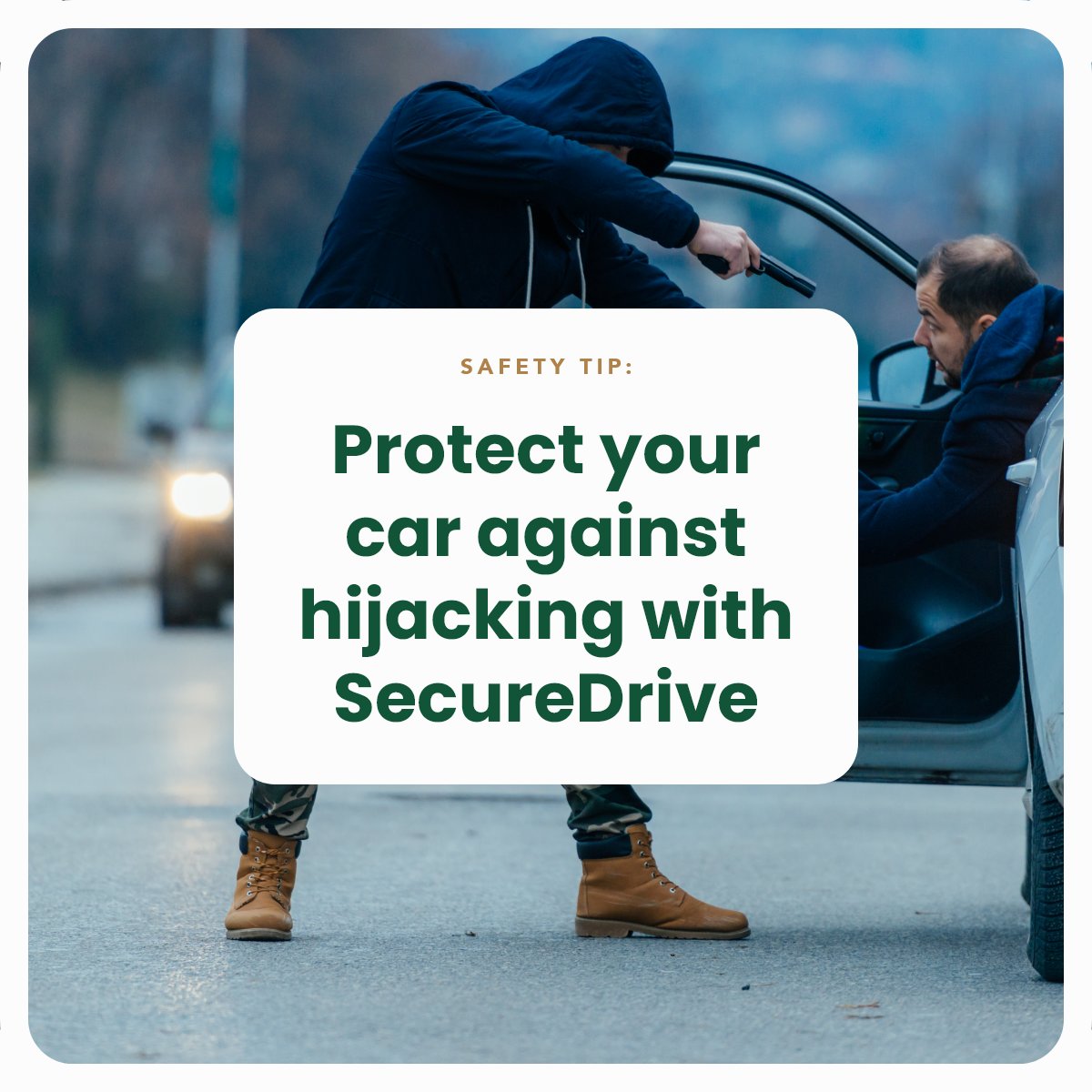 Don’t become a hijacking statistic. Get Fidelity SecureDrive and give your car the best protection on the road.

#FidelitySecureDrive #VehicleTracking #YourDrivingCompanion