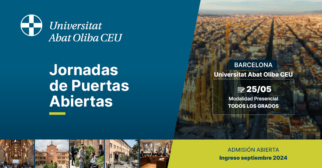 El próximo 25 de mayo, ¡la @UAOCEU de Barcelona nos vuelve a abrir sus puertas! Acércate a nuestras instalaciones, entra en contacto con nuestro equipo y descubre todo lo que CEU puede ofrecerte en tus años de universidad. ➡️Inscríbete en uaoceu.es/inscripcion-jpa