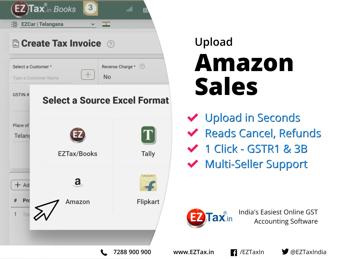 Just an upload all it takes to have Amazon Sales to get converted to GSTR1 / GSTR3B .. 

eztax.in/books/

#eztax #GST #Amazon #GSTR3B