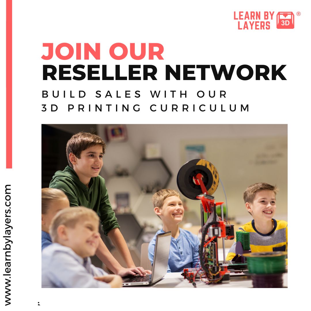 Partner with LearnByLayers.com and tap into our repository of teacher-approved #3Dprinting lessons. Equip educators with the tools they need to foster creativity and innovation in their students. It's a win-win for resellers and schools alike! #stemresources #onlinelearning