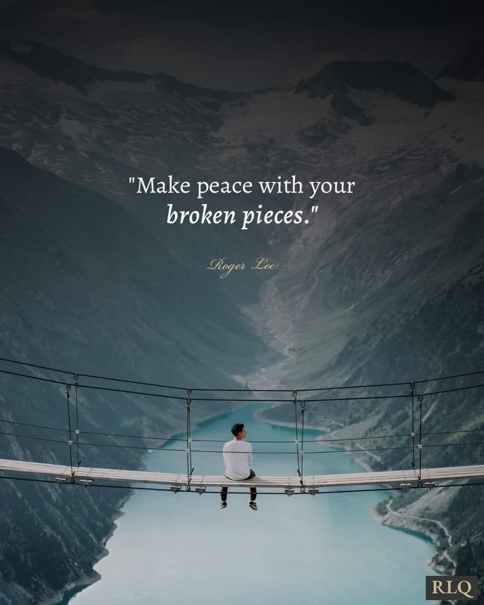 Make peace with your broken pieces…#quotes…#ThinkBigSundayWithMarsha