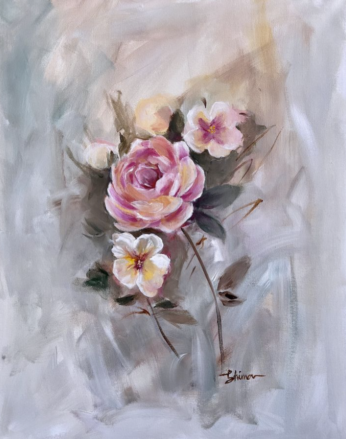 YearoftheWoman_'s tweet photo. @yasminshimaart beautiful floral artwork on #canvas Would you commission her to make you an oil canvas? 💐🌺🪻 https://t.co/NMS9DMqzxA