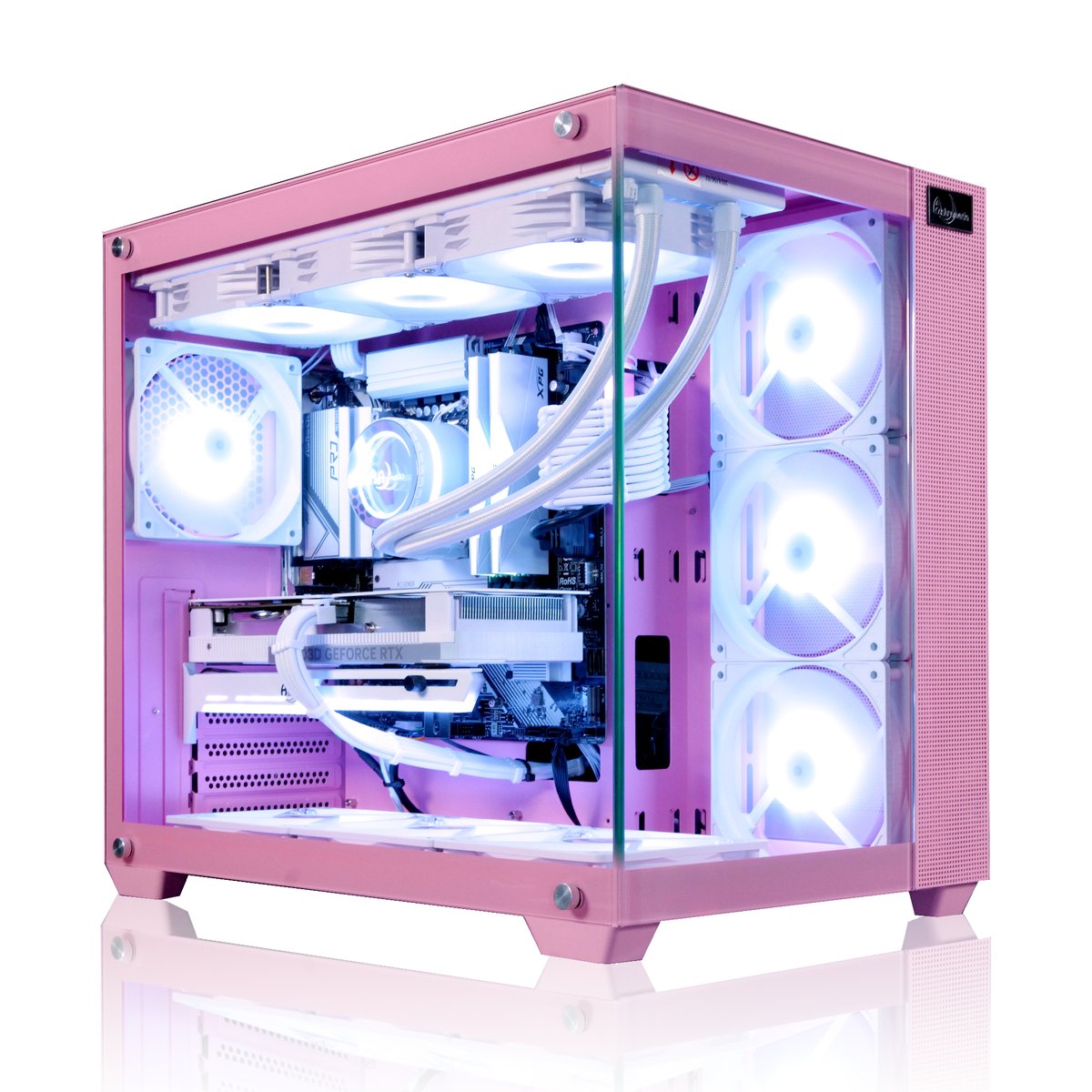 水冷クーラー ＆ ケースファンカラー が変更可能に！ ______ ブラック⚫/ホワイト⚪/ピンク🩷 の3色から選択可能☝️  購入時、プルダウンから選択してください👍