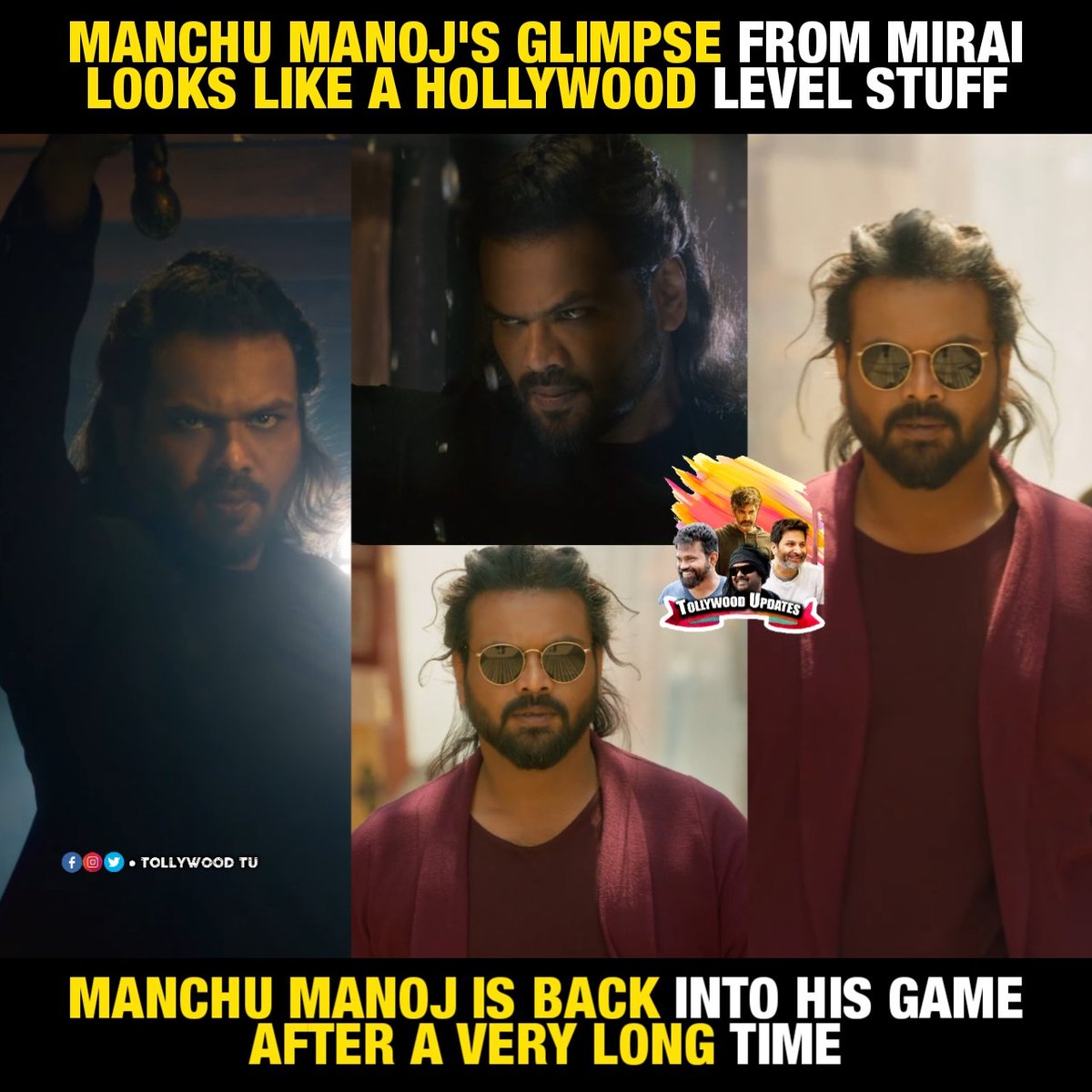 #ManchuManoj plays a negative role in #TejaSajja's #Mirai film. Manoj's glimpse from #Mirai is no less than Hollywood style making and content. It's going to be the next big thing from Telugu Cinema. #HappyBirthdayManchuManoj @HeroManoj1