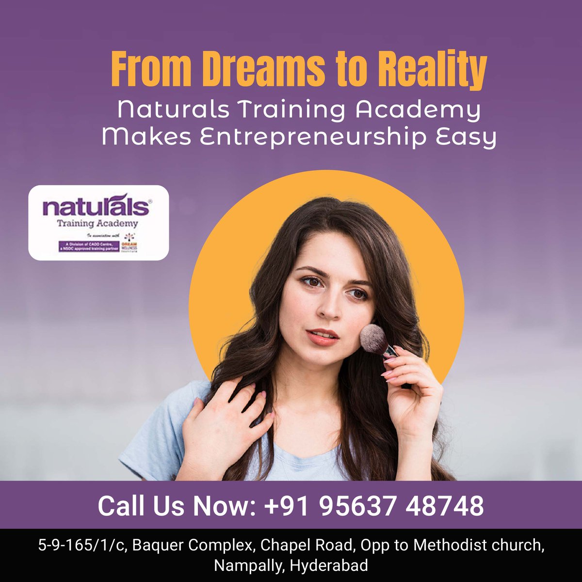 With Naturals Training Academy, you can turn your goals become reality. Contact Us: 95637 48748 visit : naturalsacademy.com #trainingacademy #careerinbeauty #naturalstrainingacademy #nta #nampally #hyderabad