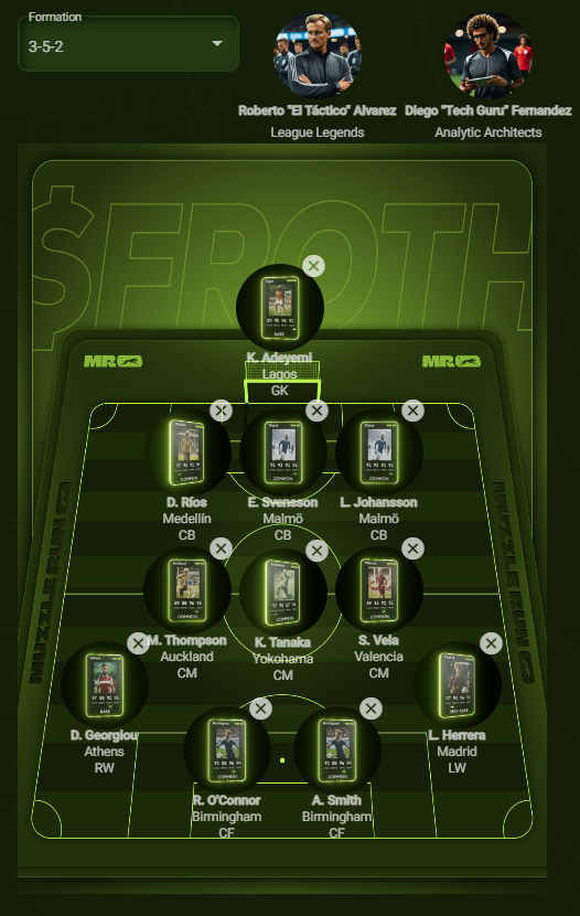 TurntTacoTuesdy's tweet image. There is no better time to get into @MuzzleFootball before it launches! ⏰

The game previews are phenomenal and formations/lineups are out! Check out mine below and sign up to mint your manager, players, and trainers!⚽️

Caliente FC to the top!🔥

#muzzlefootball #muzzlerun