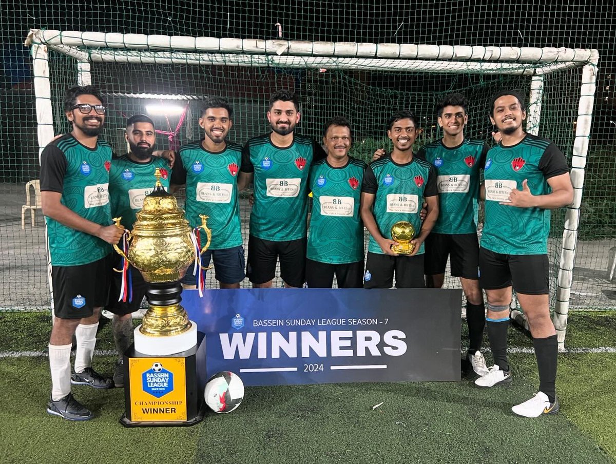 wilburlasrado16's tweet photo. Winners at Bassein Sunday League! Relentless effort by the boys, always fighting and never giving up! #CHAMP7ONS https://t.co/d3dqPc3zVo