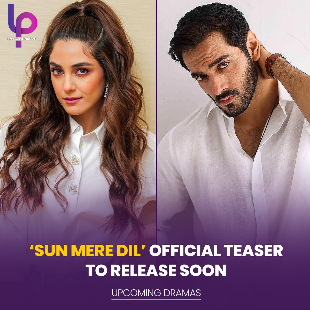 The official first look of the much-awaited drama serial 'Sun Mere Dil' is expected to be released soon as the promos are ready for reveal. 

#WahajAli #MayaAli #UsamaKhan #HiraMani #AmarKhan #LPEntertainment #PakistaniDramas