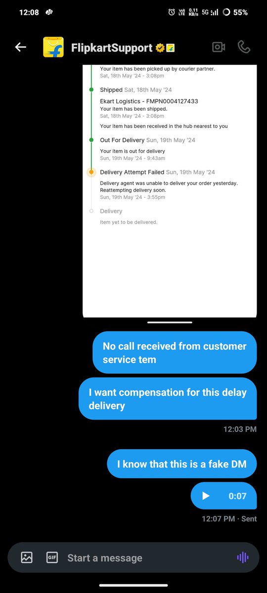 I_need_brack's tweet photo. This @Flipkart customer service at rating to customers last 10 minutes there is no any response form total team of @flipkartsupport @_Kalyan_K @binnybansal https://t.co/FKoyJxIZci