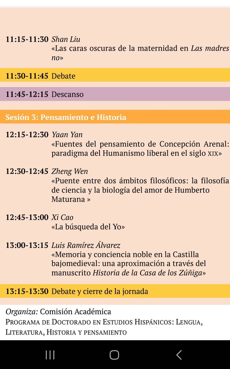 📣📣📣 JORNADA DE FORMACIÓN DOCTORAL DE ESTUDIOS HISPÁNICOS 📅 28 de mayo, 9:30h 📍 Sala de vídeo II, del módulo IV-202 ¡Os esperamos! #uam #uamfilosofia #uamfilología #lengua #literaturaespañola #universidad #Jornadas #doctorado #charla #letras