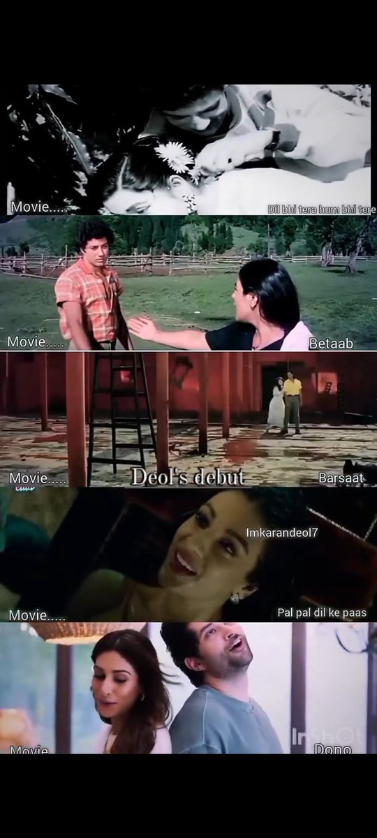 90sbestfilms's tweet photo. First @aapkadharam Movie #DBTHBT
First @iamsunnydeol Movie #BETAAB
FIRST @thedeol Movie #BARSAAT
FIRST #KaranDeol Movie #PPDKP
All Iz Good Movies 👍 https://t.co/3OXJjA8PV3