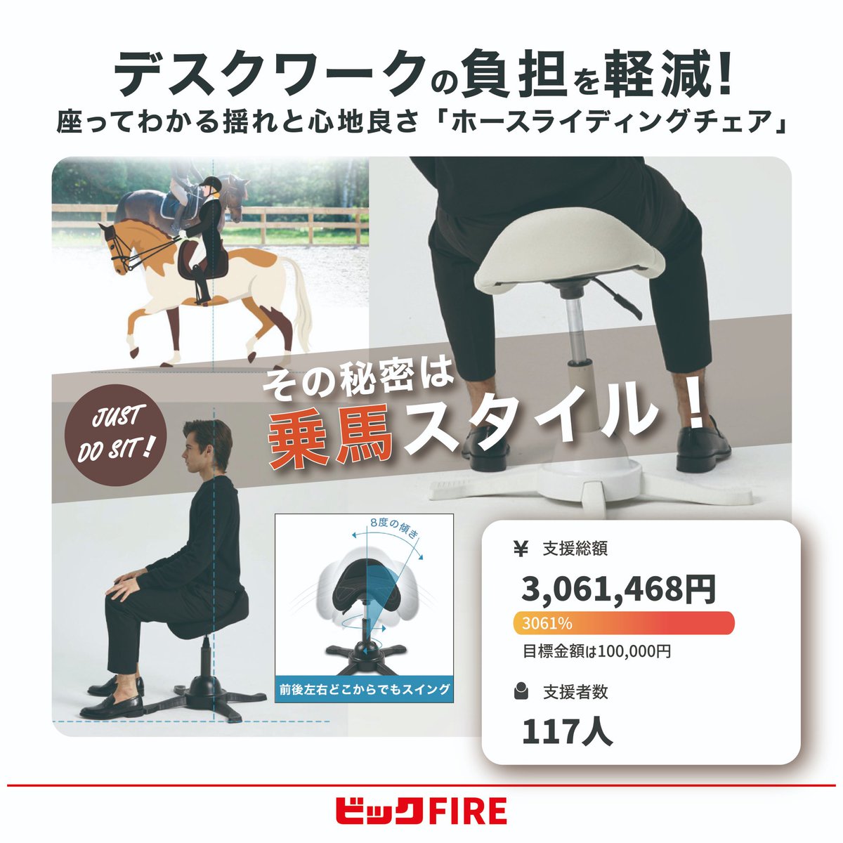 頭痛、肩こり、腰痛の原因はあなたの椅子かも？！ 【ホース 