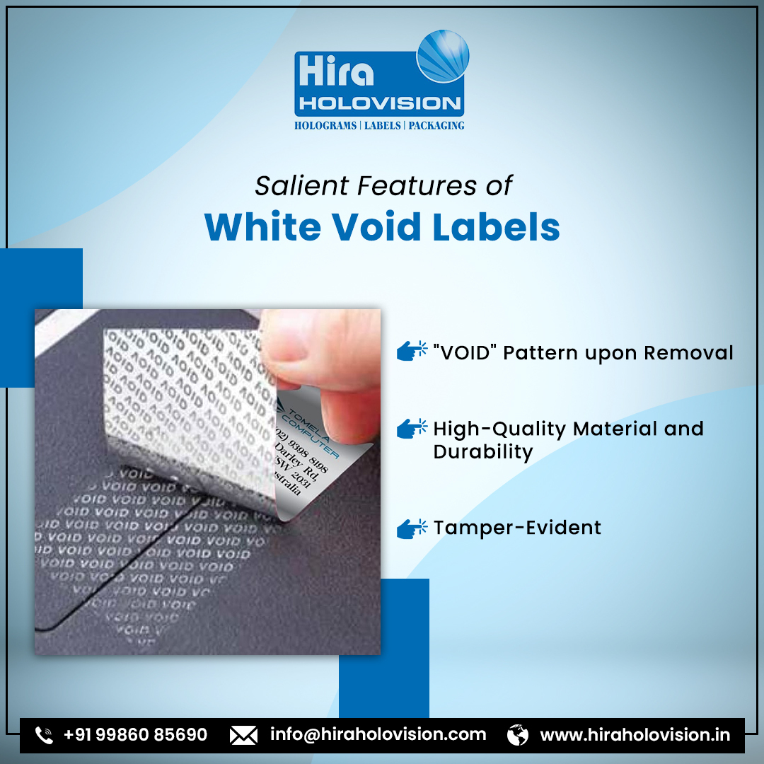 HHolovision's tweet image. Secure your assets with our White Void Labels! Durable, tamper-evident, and revealing a "VOID" pattern upon removal.
 
visit : hiraholovision.in/products/white…

#hiraholovision #whitevoidlabels #voidlabels #temperevidentdesign