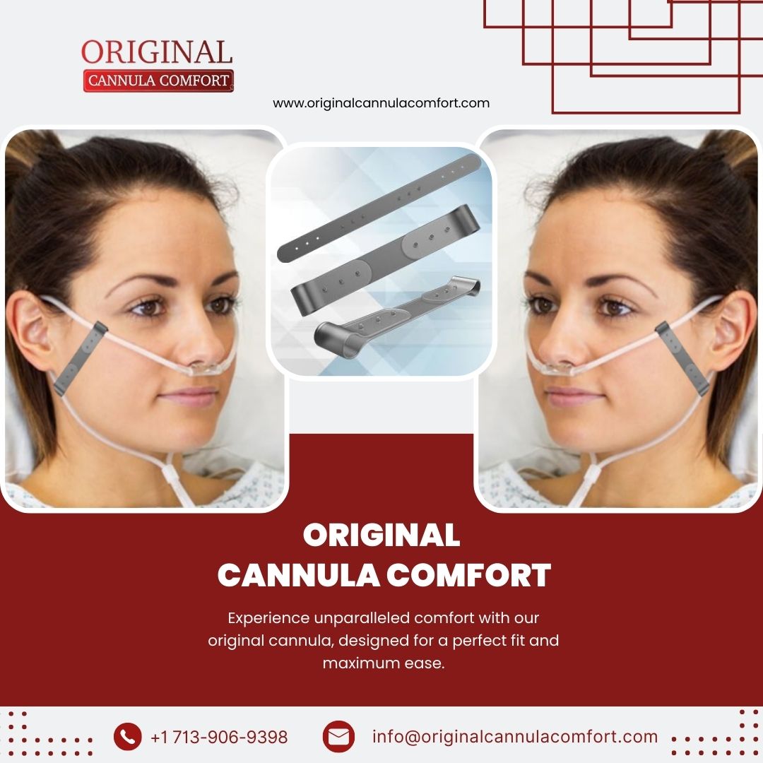 Visit our website:https://originalcannulacomfort.comA nasal cannula holding assembly includes a pair of straps that each has a plurality of first holes extending there through and a plurality of second holes extending there through.  #medical #HospitalityIndustry