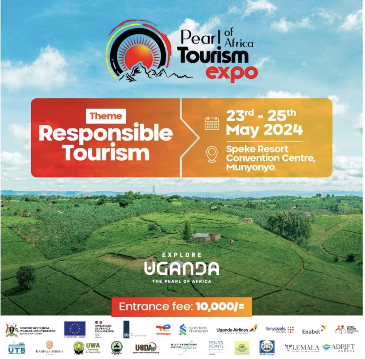 Ladies and gentlemen, it’s now officially the POATE week. Come through for seminars to learn from experts, access exciting travel deals, and networking opportunities. Starting this Thursday, 23 -25 MAY 2024 📍 @spekeresort FEE: ugx 10,000 #POATE2024 #ResponsibleTourism