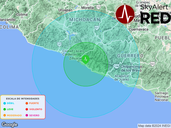 SkyAlertMx's tweet photo. #SismoFinalizado
  Intensidad 🟢“LEVE”🟢 en #Petatlán, Gro.
  Recibiste la notificación si estás dentro de los radios de alertamiento.
  Descarga #SkyAlert: https://t.co/utcJz1LFMg
  00:48:22 - 20/05/2024 https://t.co/SecF7okLRM
