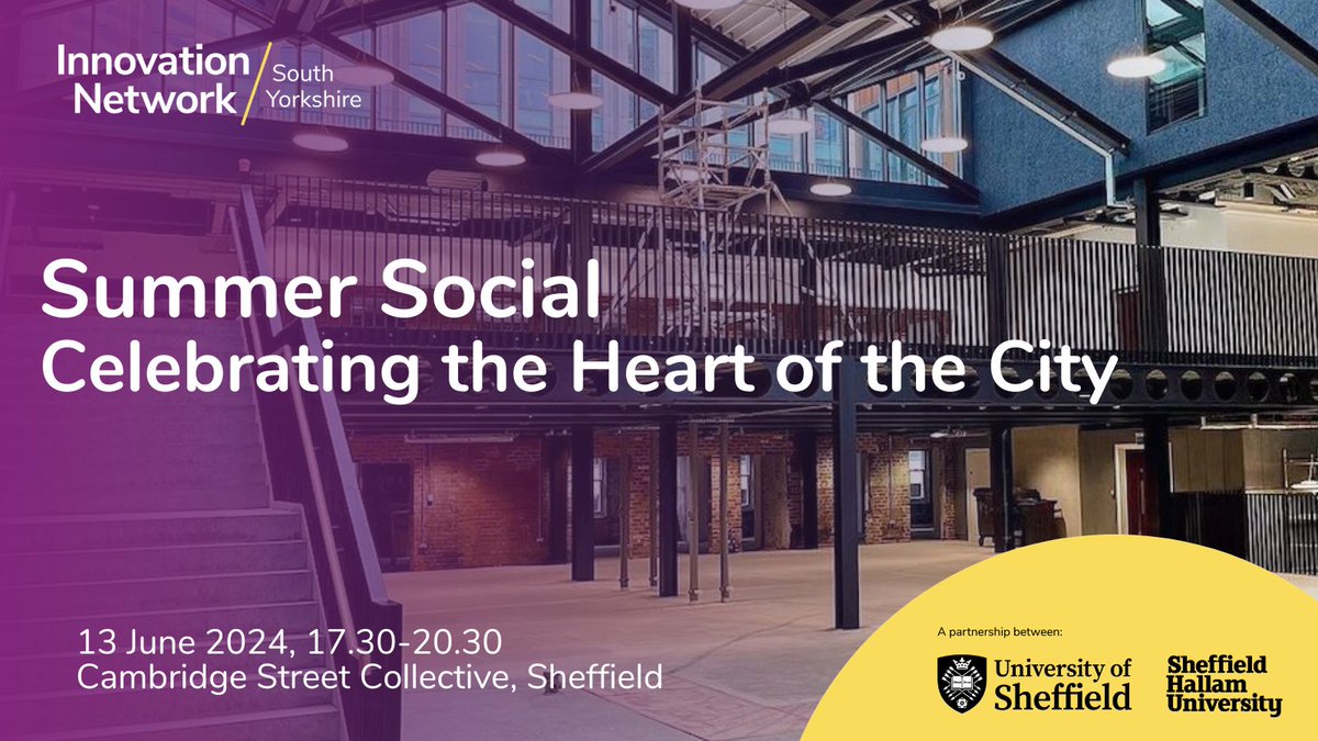 Explore one of the newest venues in Sheffield while making new connections at our next <a href="/InnovNetworkSY/">Innovation Network South Yorkshire</a> event.

Hosted at the Cambridge Collective Food Hall, it's an excellent opportunity to network with businesses and academics across the region.

Book 👉 bit.ly/44Om9Hx
