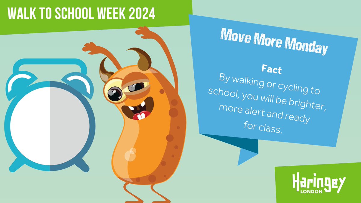 We're kicking off #WalkToSchoolWeek2024 with 🕺 Move More Monday 💃

Take that first step and see how great walking to school can make you and your little ones feel!
