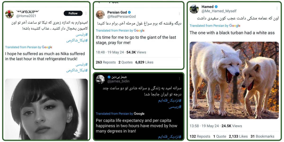 YaarGhadimi's tweet photo. To all Western leaders!

We Iranians are celebrating the news of Raisi's death and that of his companions. #Raisi was an executioner who played a significant role in suppressing and killing protesters. If you offer condolences and sympathy to the Islamic regime in #Iran, you will insult all of us. We will never forget this.