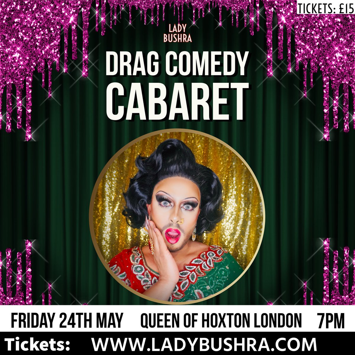 LONDON! I am back this Friday with my Comedy Cabaret, make sure you grab a ticket ❤️🥳 • 📍: @_QueenOfHoxton_ 💰: £15 PP ⏰: Fri 24th May 🎫: tinyurl.com/36cxszea
