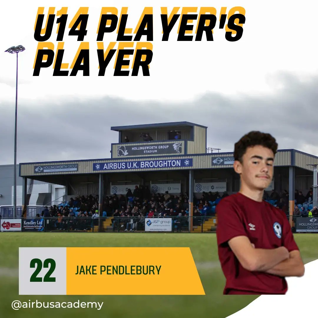 airbusacademy's tweet photo. Airbus UK Broughton FC Academy U14s Player's Player Jake Pendlebury ⚽✈️👏🏆 @Python1980 @mallen76watford https://t.co/lUY9I1p5EG