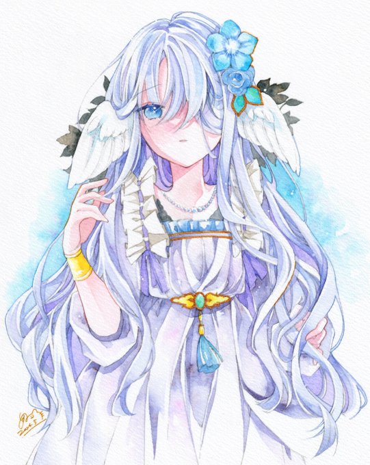 「jewelry very long hair」 illustration images(Latest)｜4pages