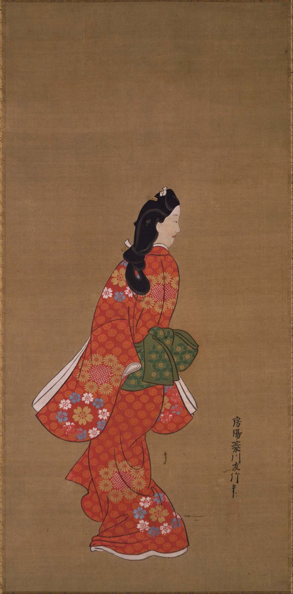 Beauty Looking Back, by Hishikawa Moronobu, 17th century