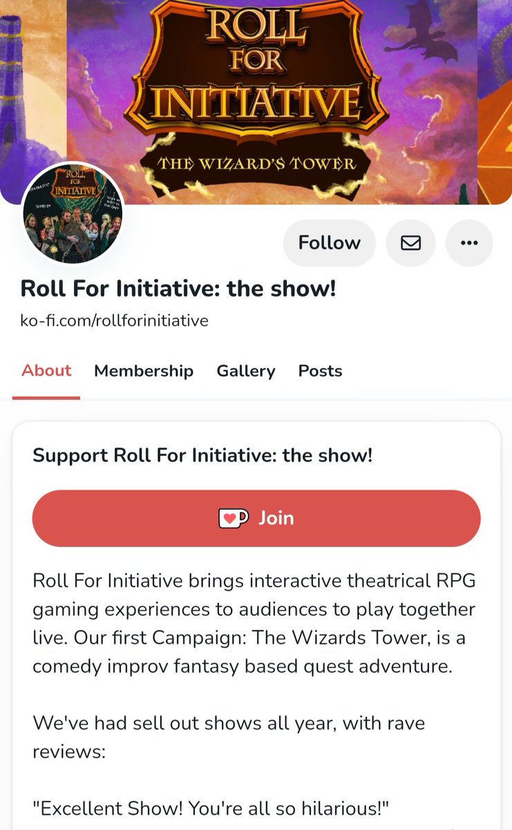 RollForShow's tweet image. Don't forget you can still support #rollforinitiativeshow on our Ko-Fi page!
You can give as much or as little as you can to help make our shows bigger and better!
#kofifundraiser #supportlivetheatre #theatre #interactivetheatre #dnd #ttrpg #fantasy #d20