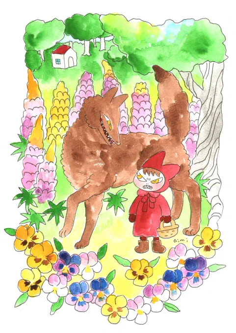 赤ずきんLittle Red Riding Hood#イラスト #illustration 