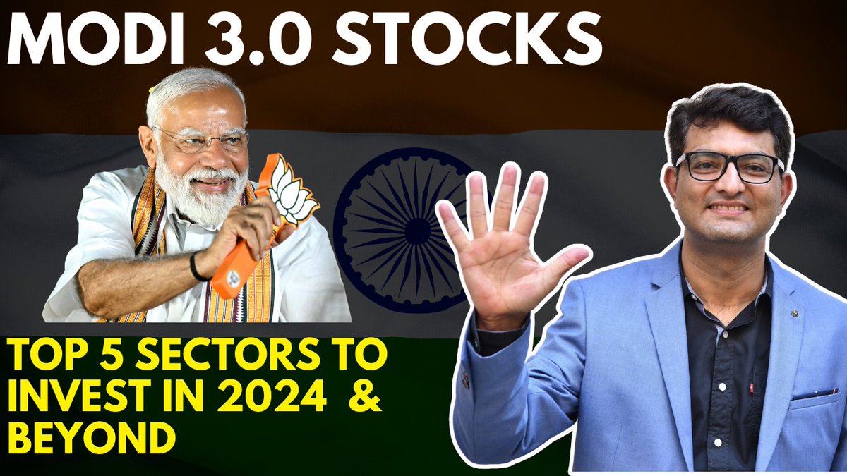 MashraniVivek's tweet image. 💡💡

Where to focus? How to Invest? Which Sectors to study?

💥Modi 3.0 💥

💥💥Top 5 Sectors for Investment in 2024 &amp;amp; Beyond

Detailed Sector Analysis🧵💥

#technofunda