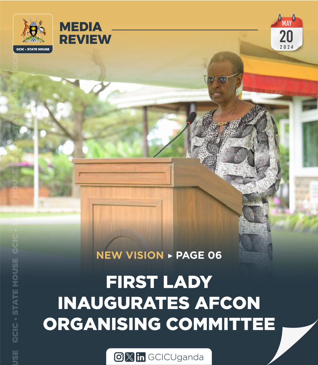 The First Lady and Minister of Education and Sports Hon. Janet Museveni, has inaugurated a Local Organising Committee (LOC) and seven sub-committees to effectively plan and execute a successful Africa Cup of Nations (AFCON) 2027 tournament in Uganda. media.gcic.go.ug/gcic-media-rev…