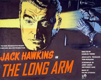 daveainsworth63's tweet photo. Film of the day - The Long Arm (1956) Police film noir starring Jack Hawkins, John Stratton, Dorothy Alison and Sam Kydd. It was the last film made at Ealing studios and includes Welsh locations @Film4 2.40pm this afternoon. 🏴󠁧󠁢󠁷󠁬󠁳󠁿 #JackHawkins #SamKydd #DorothyAlison #EalingFilms https://t.co/5LTP1w7qP2