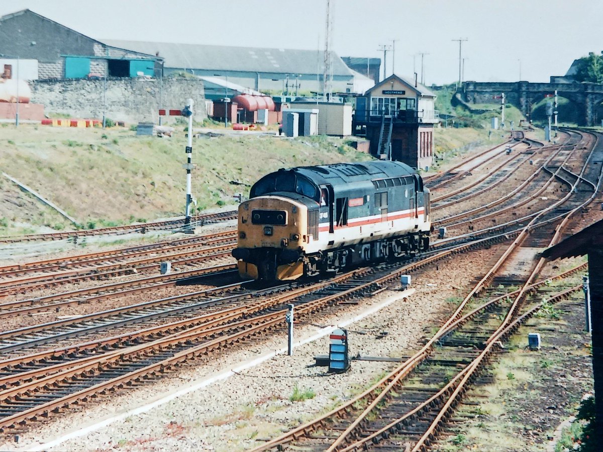 Syphons and Sems. 37 405 runs round at Holyhead 3rd June 1995. Good times #tmrguk #class37 #tractors