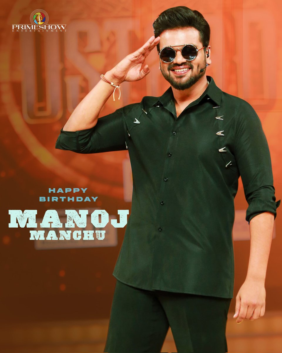 Birthday wishes to the dearest Rocking Star @HeroManoj1 ✨ May God Almighty bless you with abundant happiness and great success. 🎉❤️ #HBDManojManchu