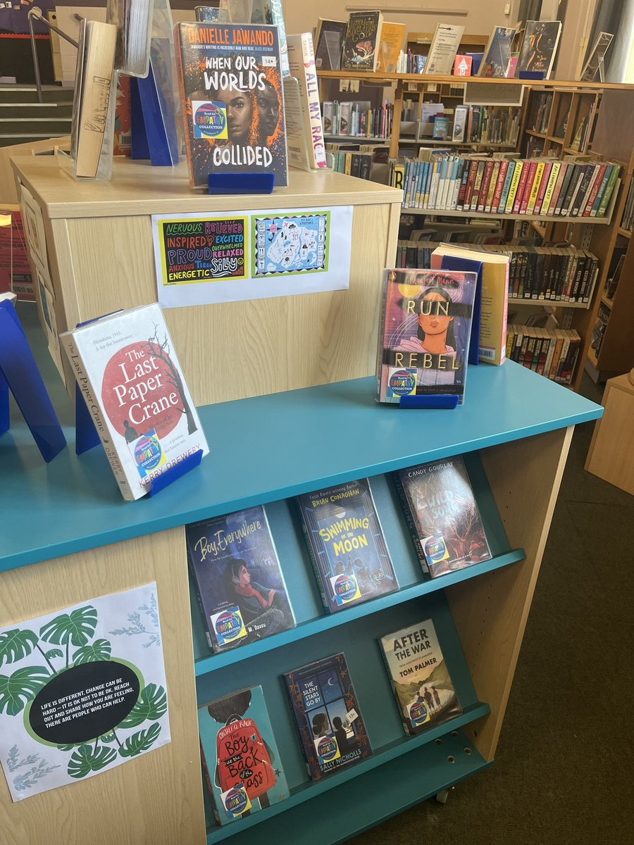 PerthAcadLib's tweet photo. Our book island has changed this week to include a range of #EmpathyReads #PA_Reads #EmpathyDay is Thursday 6th June @EmpathyLabUK https://t.co/PNT7tXecqk