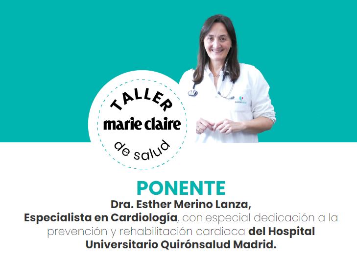 Este miércoles tendrá lugar el segundo taller organizado por Quirónsalud y @marieclaire_es, en el que la Dra. Esther Merino, cardióloga de @QS_Madrid, abordará la importancia de la salud cardiovascular en las mujeres i.mtr.cool/kkpmxglgfg