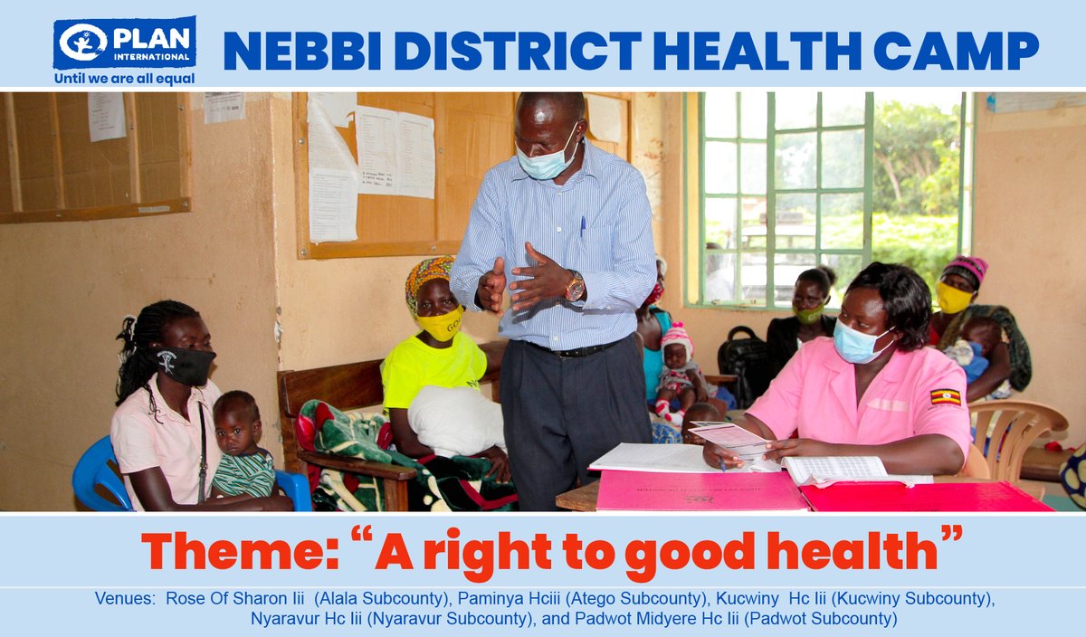 Join us this week for a 5-day life changing Health Camp in Nebbi district Where (health centres): Rose of Sharon III (Alala Subcounty), Paminya HCIII (Atego Subcounty), Kucwiny HCIII (Kucwiny Subcounty),Nyaravur HCIII (Nyaravur Subcounty) &Padwot Midyere HCIII (Padwot Subcounty)