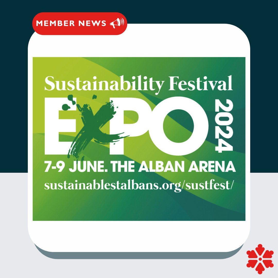 🎉The annual Sustainability Festival is on from 7th to 16th June 2024, with a new EXPO event launching at The Alban Arena on 7th-9th June!

Get involved and make a difference!

#SustFest #Sustainability #CommunityAction #StAlbansDistrict #StAlbansBusinesses #SustainableStAlbans