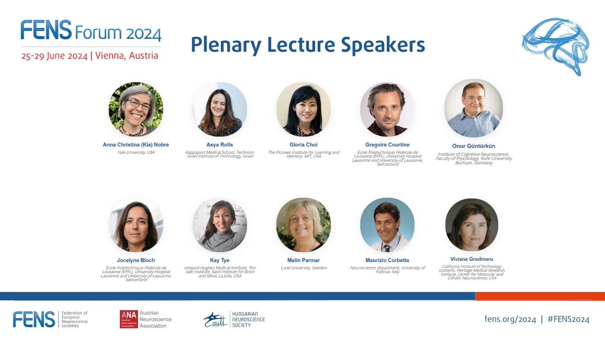 Have you checked the incredible Plenary Lecture Speakers lineup for #FENS2024? 🧠🔬 Get ready to be inspired by leading experts in the field who will share their groundbreaking #research and insights.

Learn more loom.ly/sYmIOCk
@AustrianNeuros1