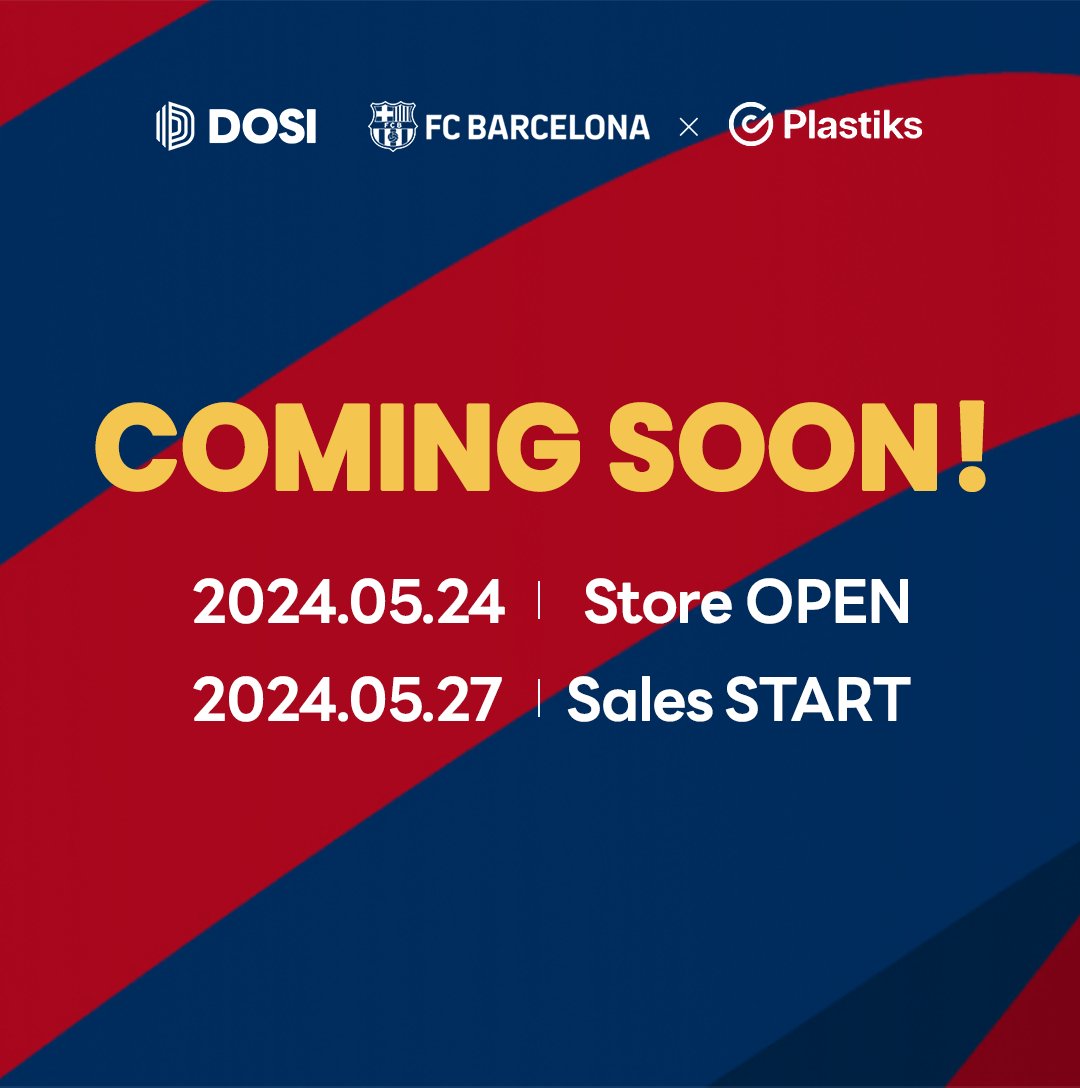 📢DOSI x Plastiks Onboarding Announcement

<a href="/FCBarcelona/">FC Barcelona</a>'s 'Unleash Your Passion' collection is coming to DOSI! This eco-friendly project uses blockchain to recover and recycle plastic waste. Look forward to exciting events and sales with Plastiks (<a href="/Plastiks_io/">Plastiks ♻️</a>) on DOSI!

#DOSI