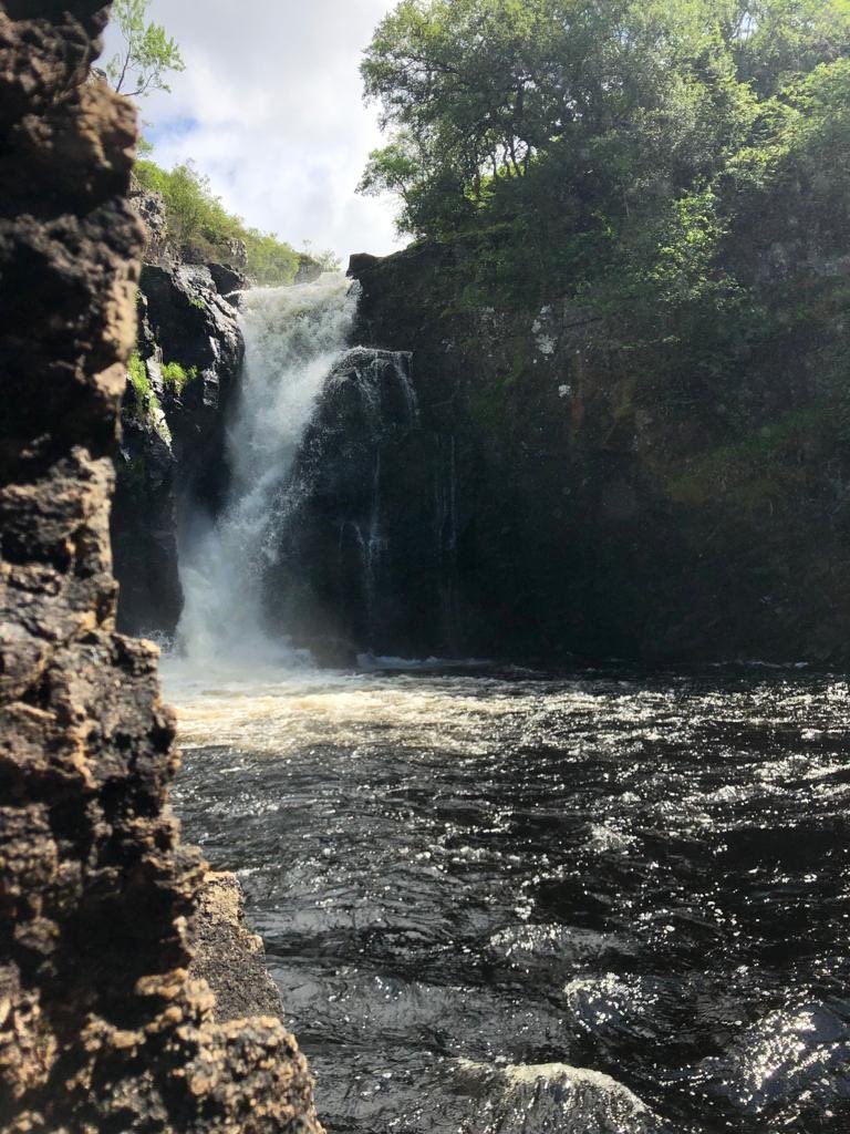 Salmon river in Sutherland, Scotland.