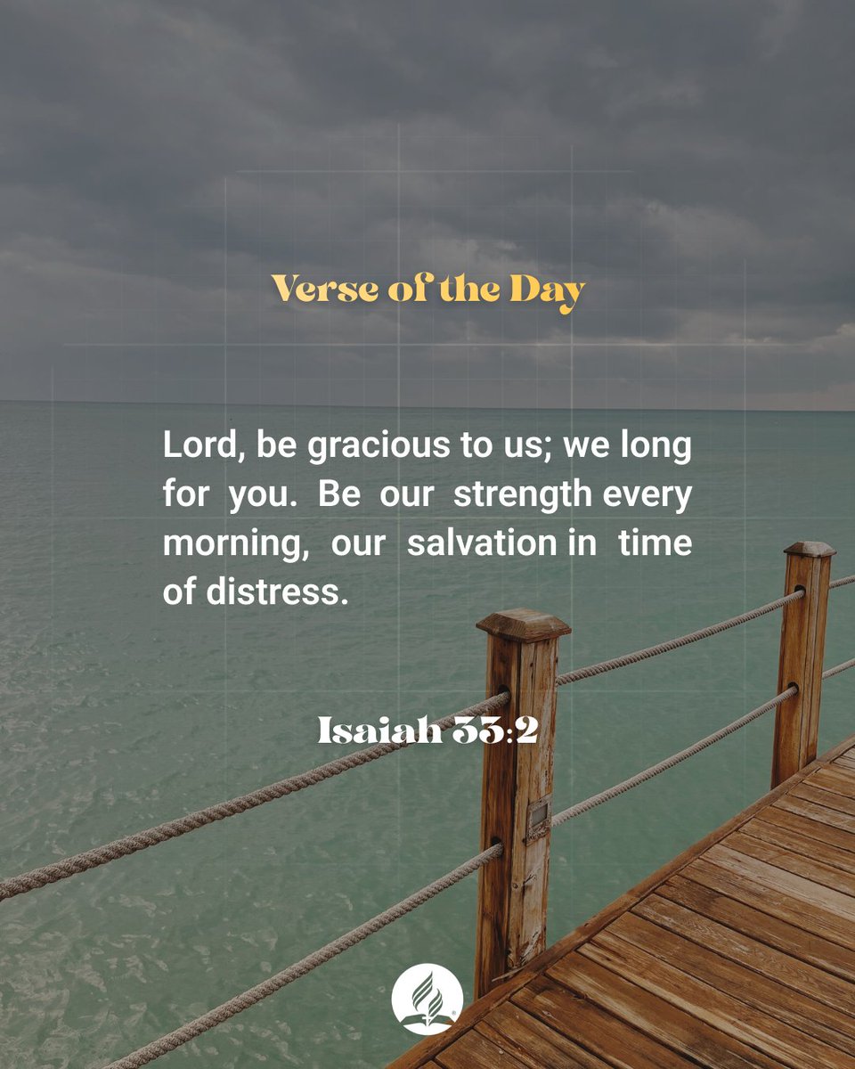 Seeking Solace in the Storm?  In moments of uncertainty, where do you find your anchor? Isaiah 33:2 reminds us that divine grace is our unwavering stronghold. Let’s cherish this golden nugget of truth and start each day empowered by His promise of salvation. #VerseOfTheDay