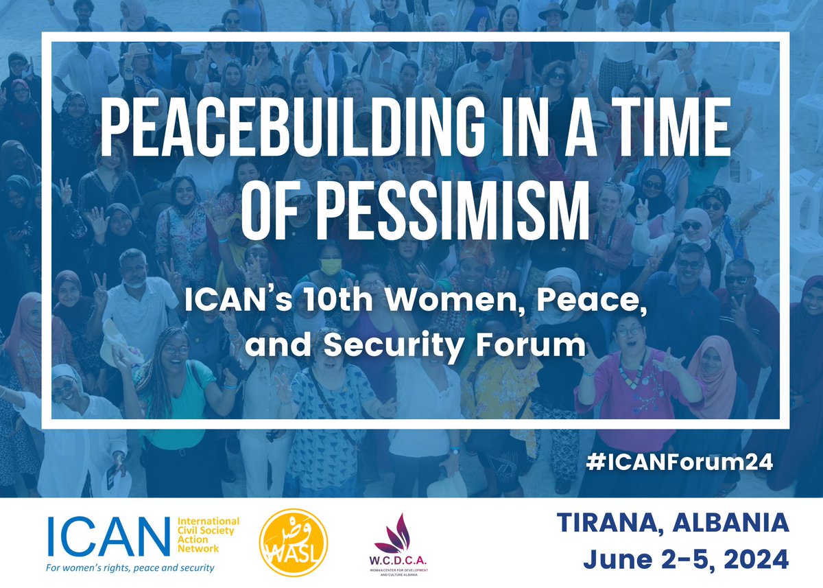 📣 2 weeks until #ICANForum24 👉 PROTECTION Women #peacebuilders face a complex matrix of threats; the forum will reflect on & develop strategies for more effective security practices & advocacy for protection. Find out more on our website: icanpeacework.org/icans-forum/