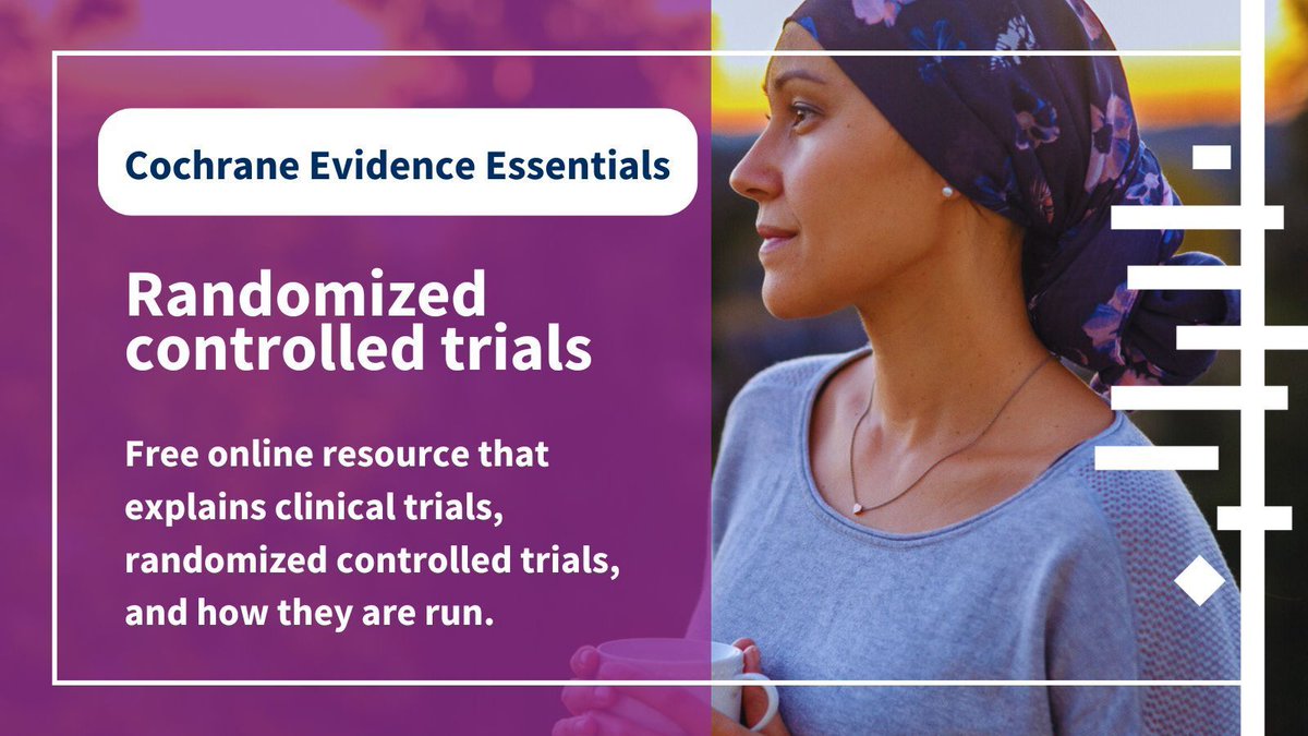 Today is #ClinicalTrialDay 🤓 Learn what a #ClinicalTrial and a #RCT are and why they are so important with Cochrane #EvidenceEssentials 💻 FREE online learning...to help you make better healthcare decisions! buff.ly/2JHkEDf #CTD2024