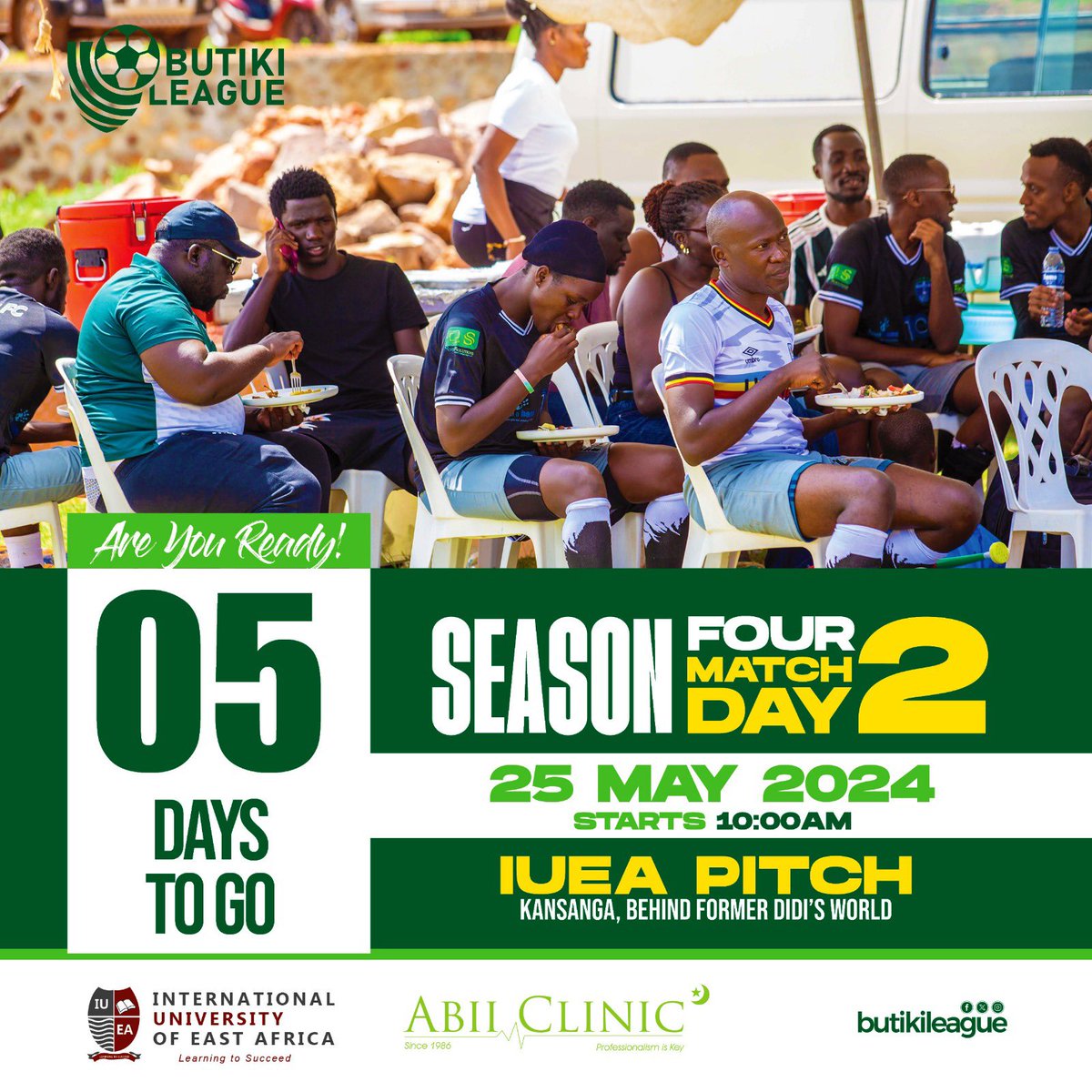 The new week can’t be any better with Saturday being the MD2 🥳

IUEA playground is the Venue. Are you ready to roll?🔥🔥🔥

#ButikiLeagueS04
